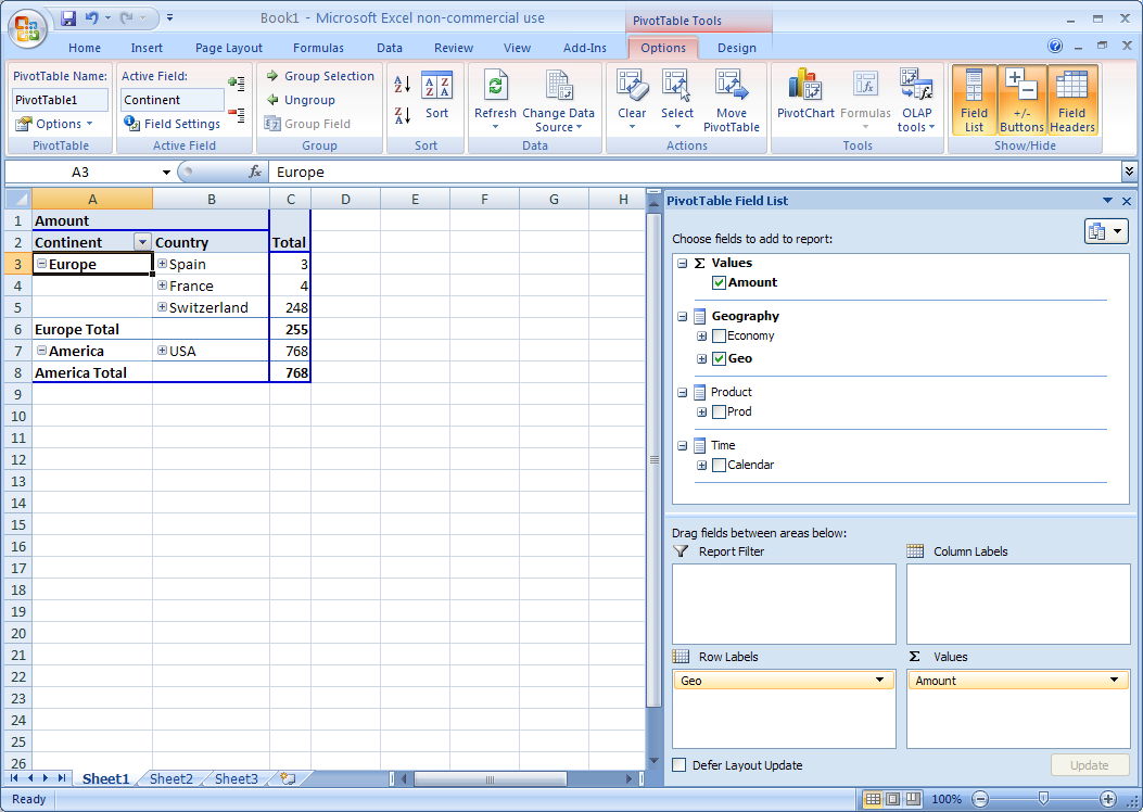 Excel Pivot Table